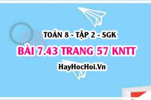 Bài 7.43 trang 57 Toán 8 Tập 2 Kết nối tri thức
